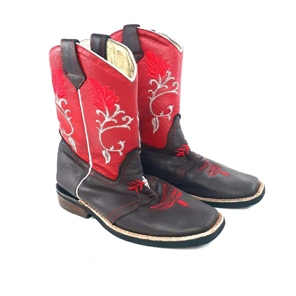 Full leather Boys Cowboy Boots. 2.5 Baby Toddler